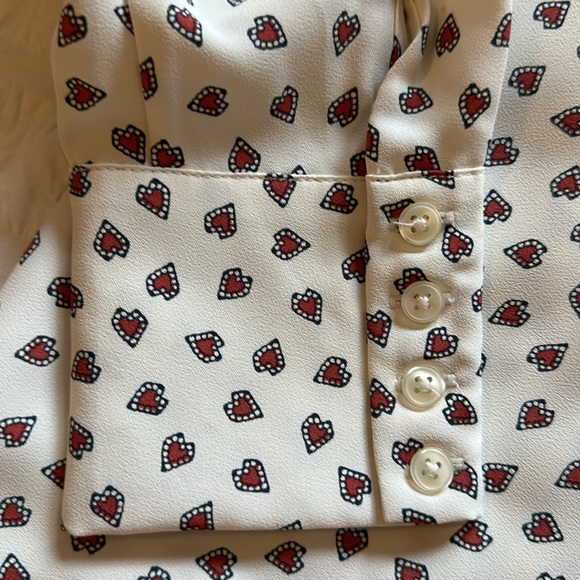 Ann Taylor ♥️ mixed-media blouse - Picture 5 of 6